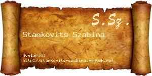 Stankovits Szabina névjegykártya